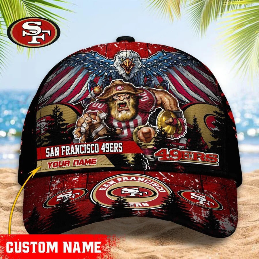 Adeenyc San Francisco 49ers NFL Personalized Hats Baseball Caps Classic Caps for men, women