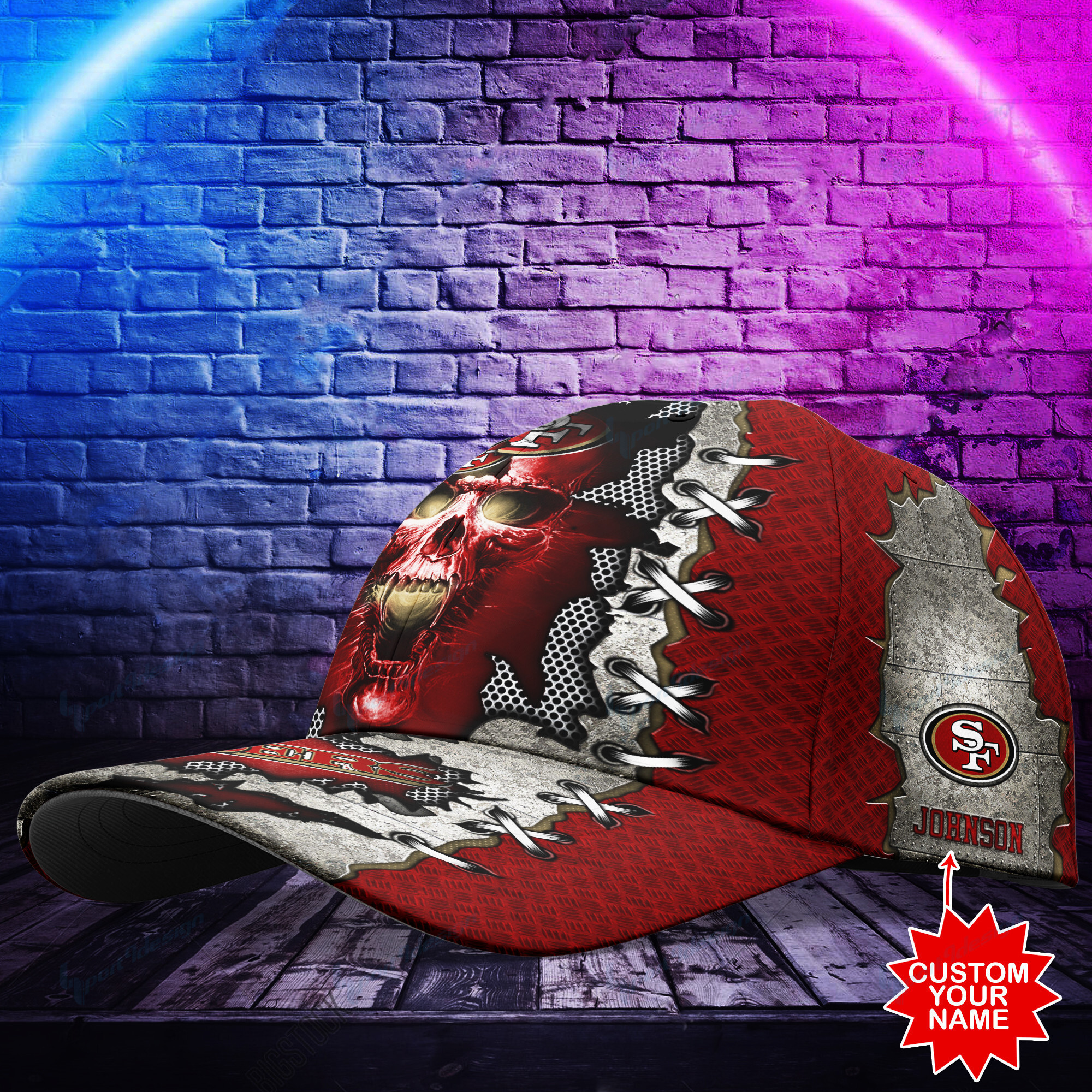 Adeenyc San Francisco 49ers NFL Personalized Hats Baseball Caps Classic Caps for men, women