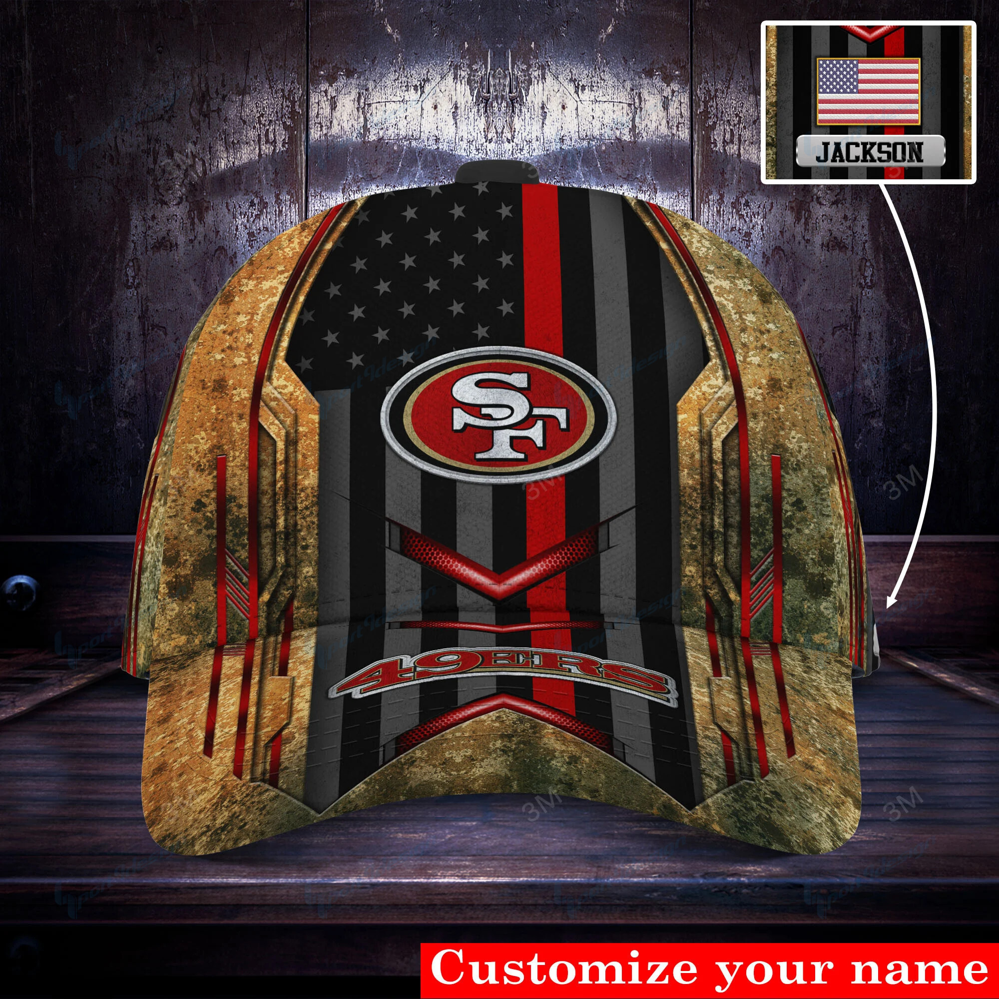 Adeenyc San Francisco 49ers NFL Personalized Hats Baseball Caps Classic Caps for men, women