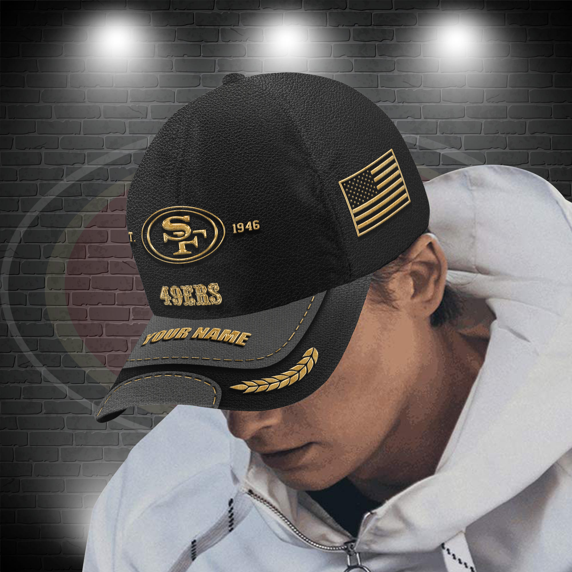 Adeenyc San Francisco 49ers NFL Personalized Hats Baseball Caps Classic Caps for men, women