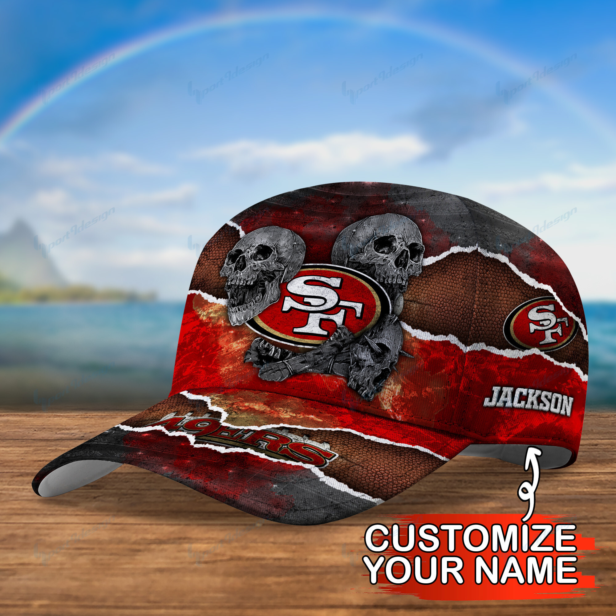 Adeenyc San Francisco 49ers NFL Personalized Hats Baseball Caps Classic Caps for men, women