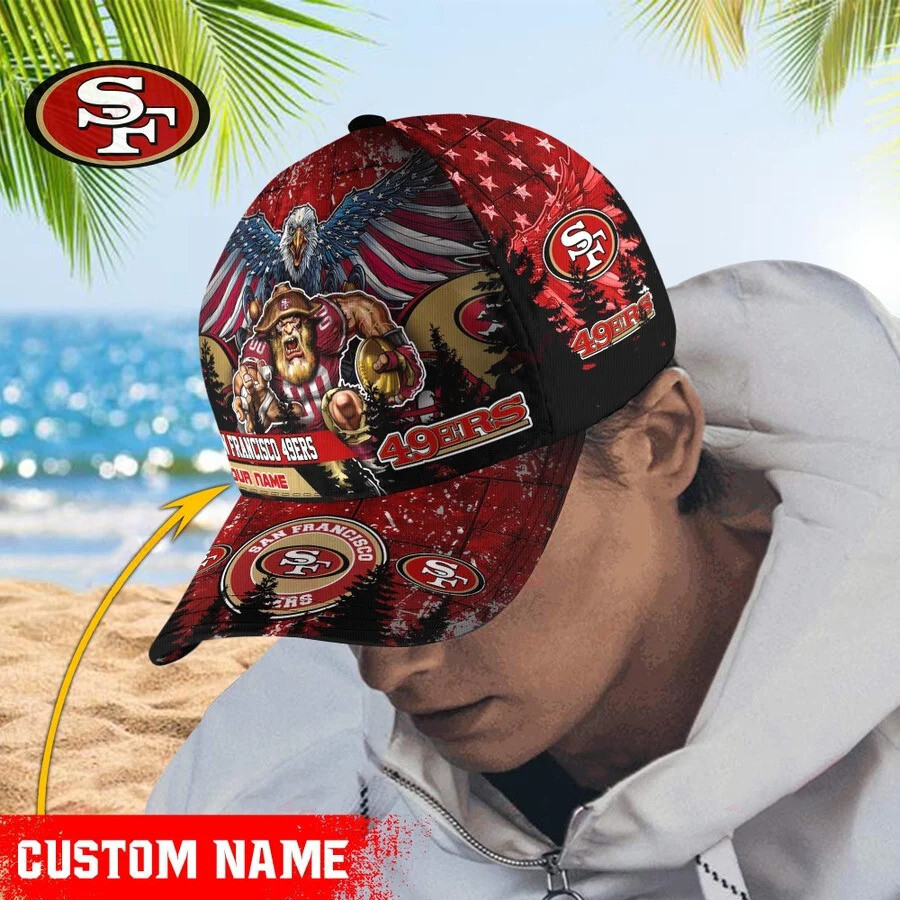 Adeenyc San Francisco 49ers NFL Personalized Hats Baseball Caps Classic Caps for men, women