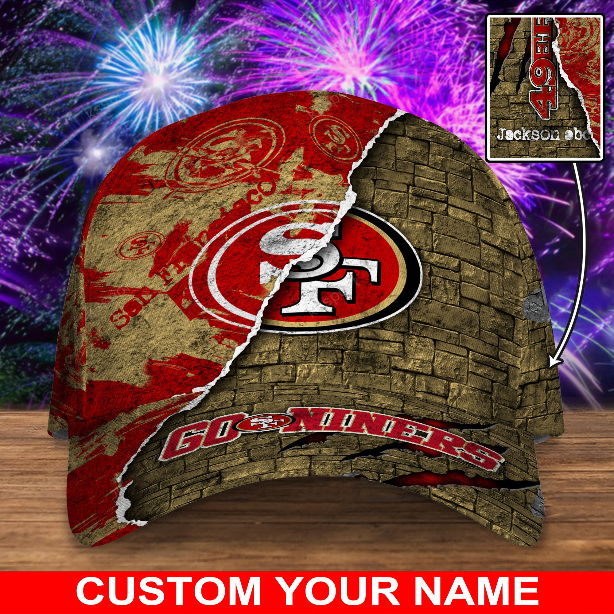 Adeenyc San Francisco 49ers NFL Personalized Hats Baseball Caps Classic Caps for men, women