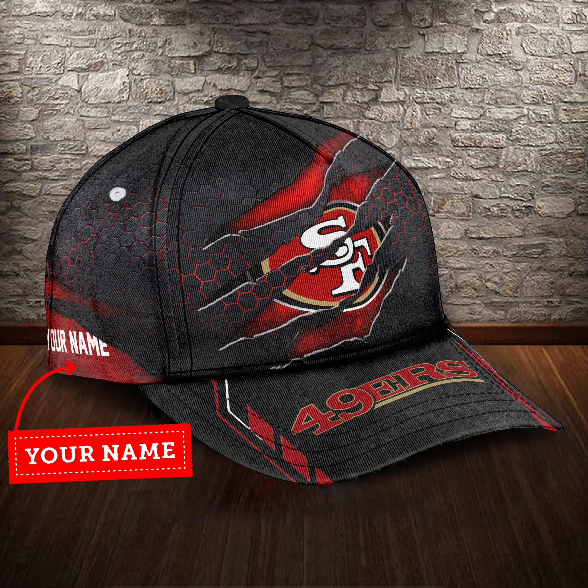 Adeenyc San Francisco 49ers NFL Personalized Hats Baseball Caps Classic Caps for men, women