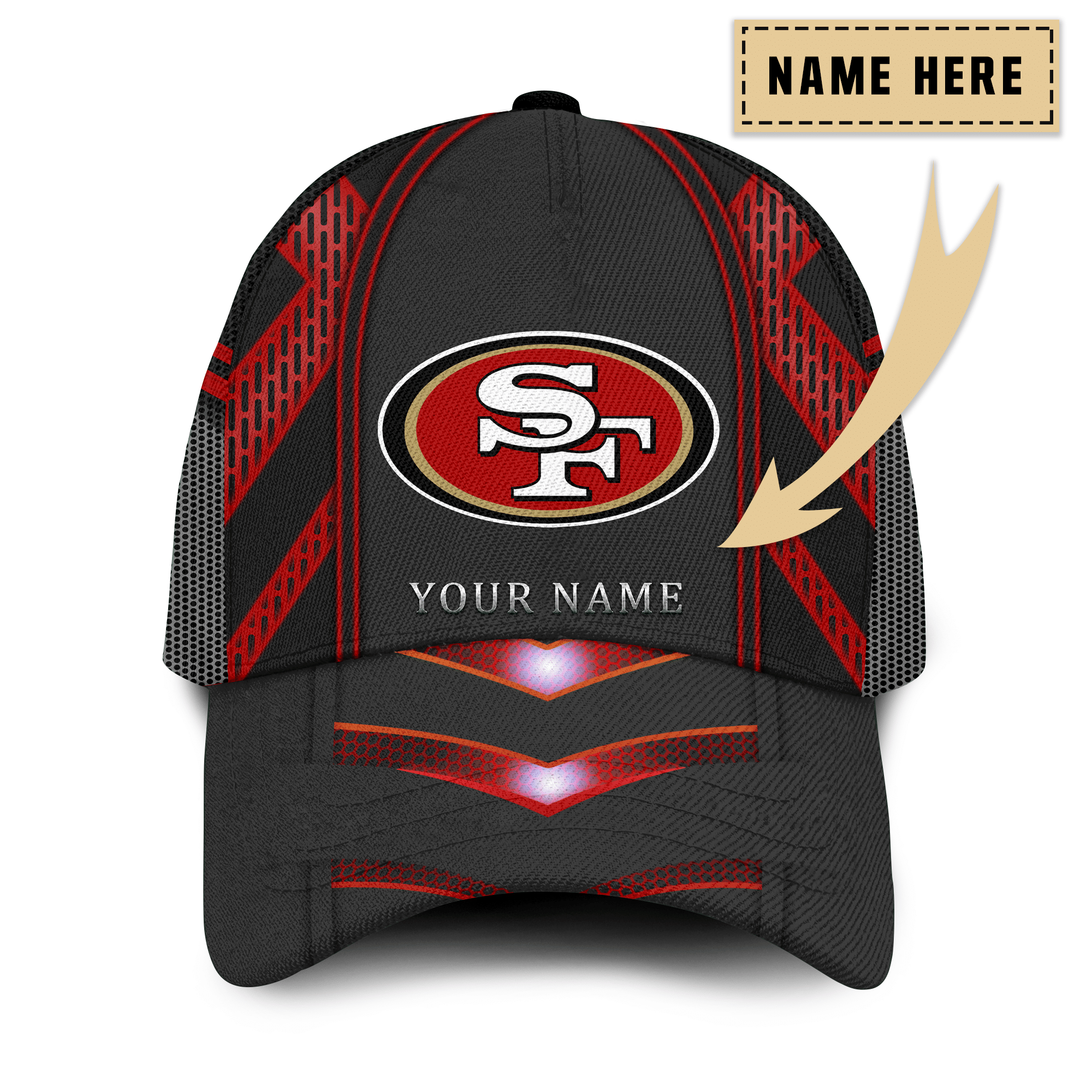 Adeenyc San Francisco 49ers NFL Personalized Hats Baseball Caps Classic Caps for men, women