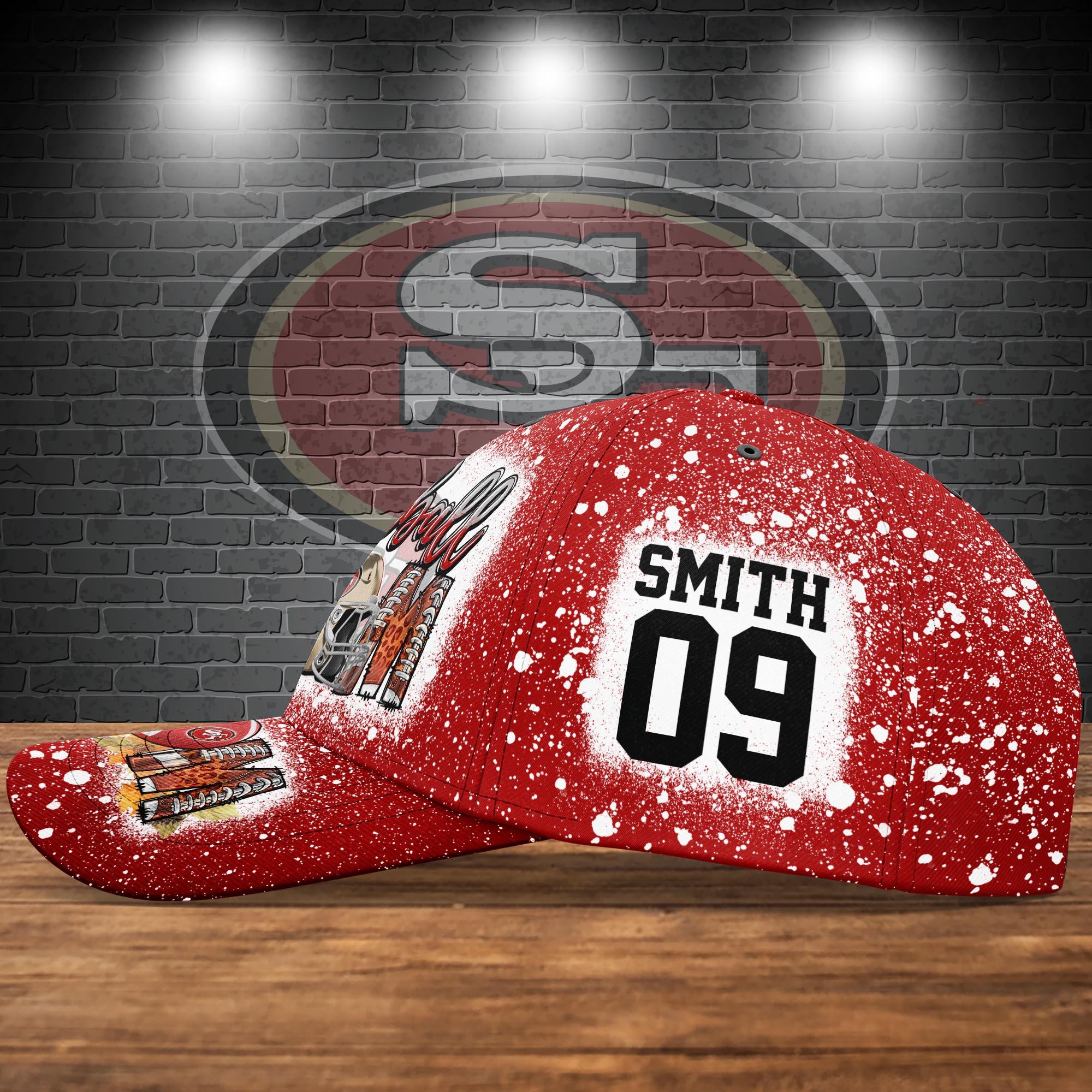 Adeenyc San Francisco 49ers NFL Personalized Hats Baseball Caps Classic Caps for men, women