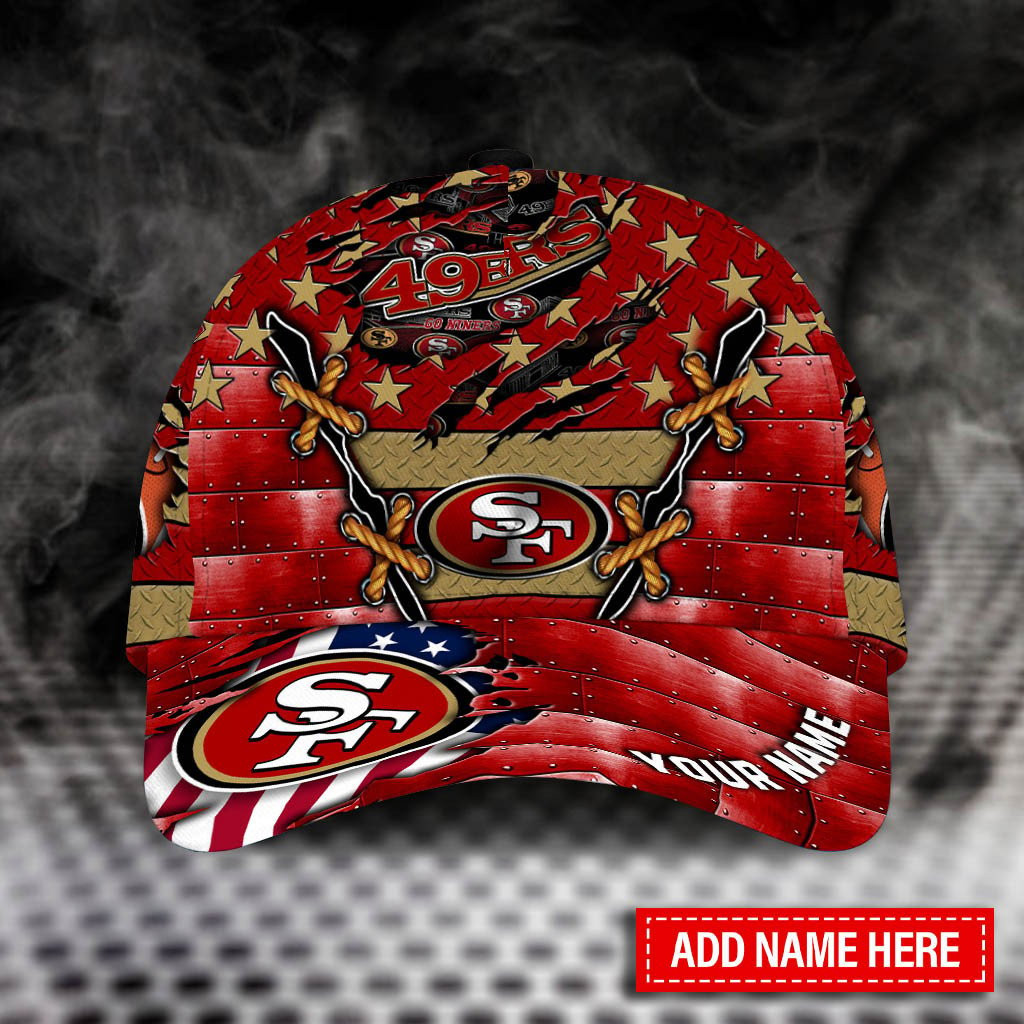 Adeenyc San Francisco 49ers NFL Personalized Hats Baseball Caps Classic Caps for men, women