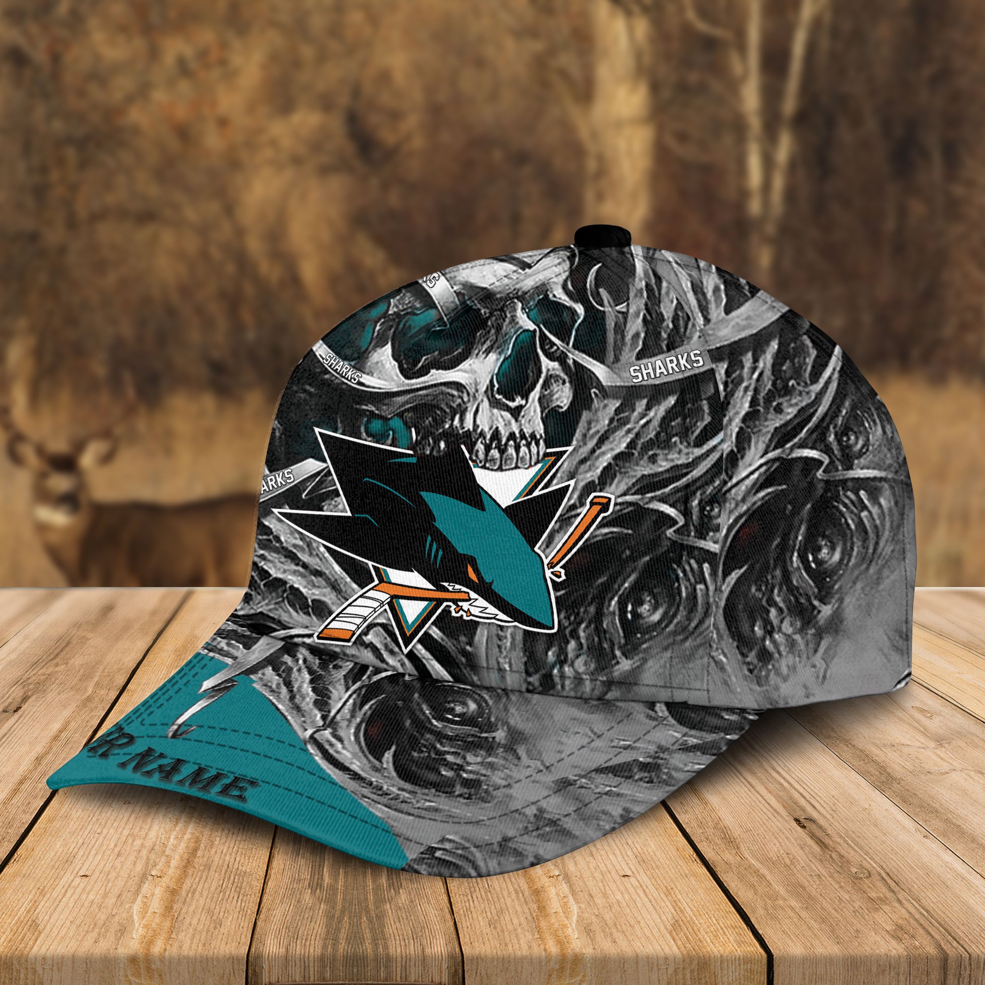 Adeenyc San Jose Sharks NHL 3D Classic Cap Personalized Gift For Fans