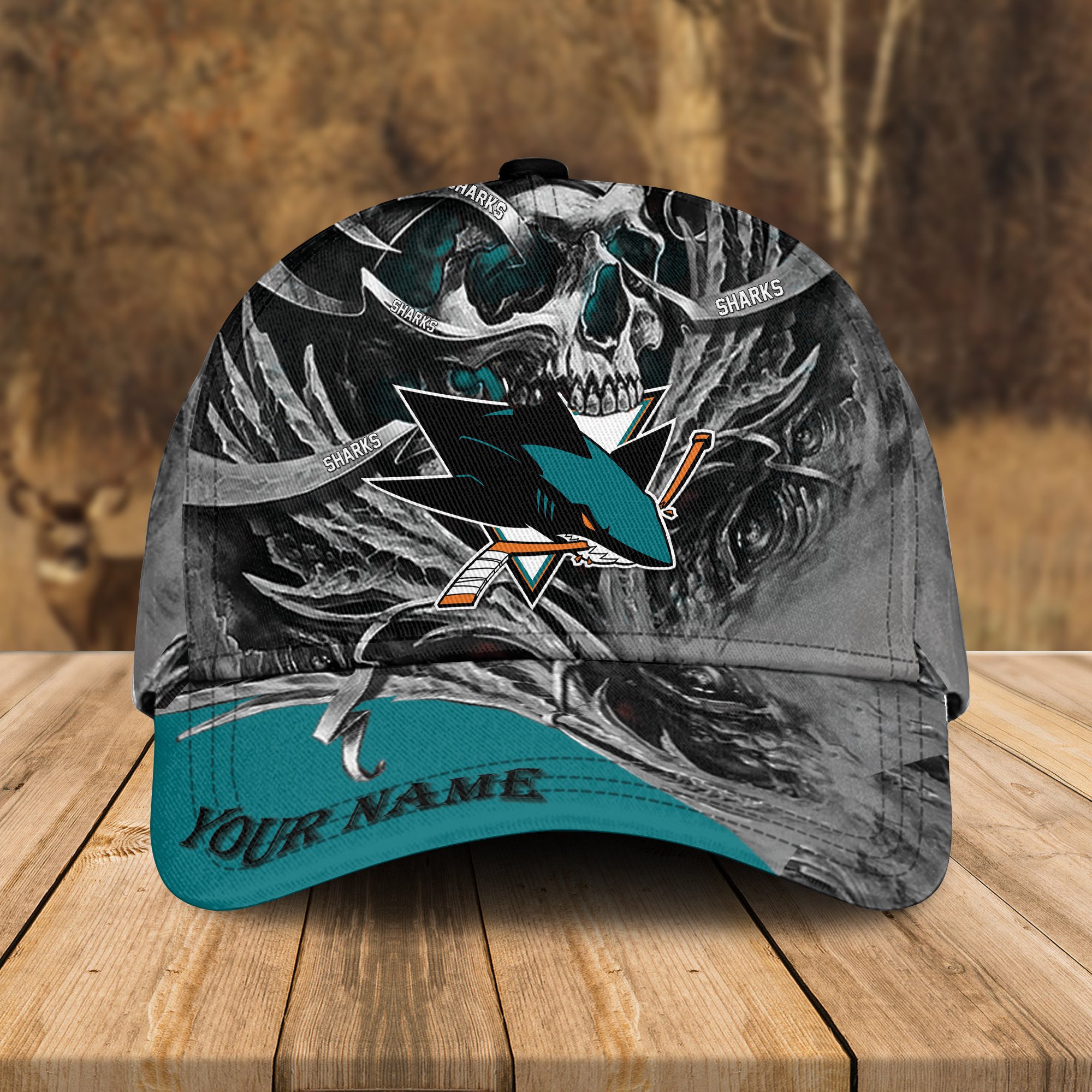 Adeenyc San Jose Sharks NHL 3D Classic Cap Personalized Gift For Fans