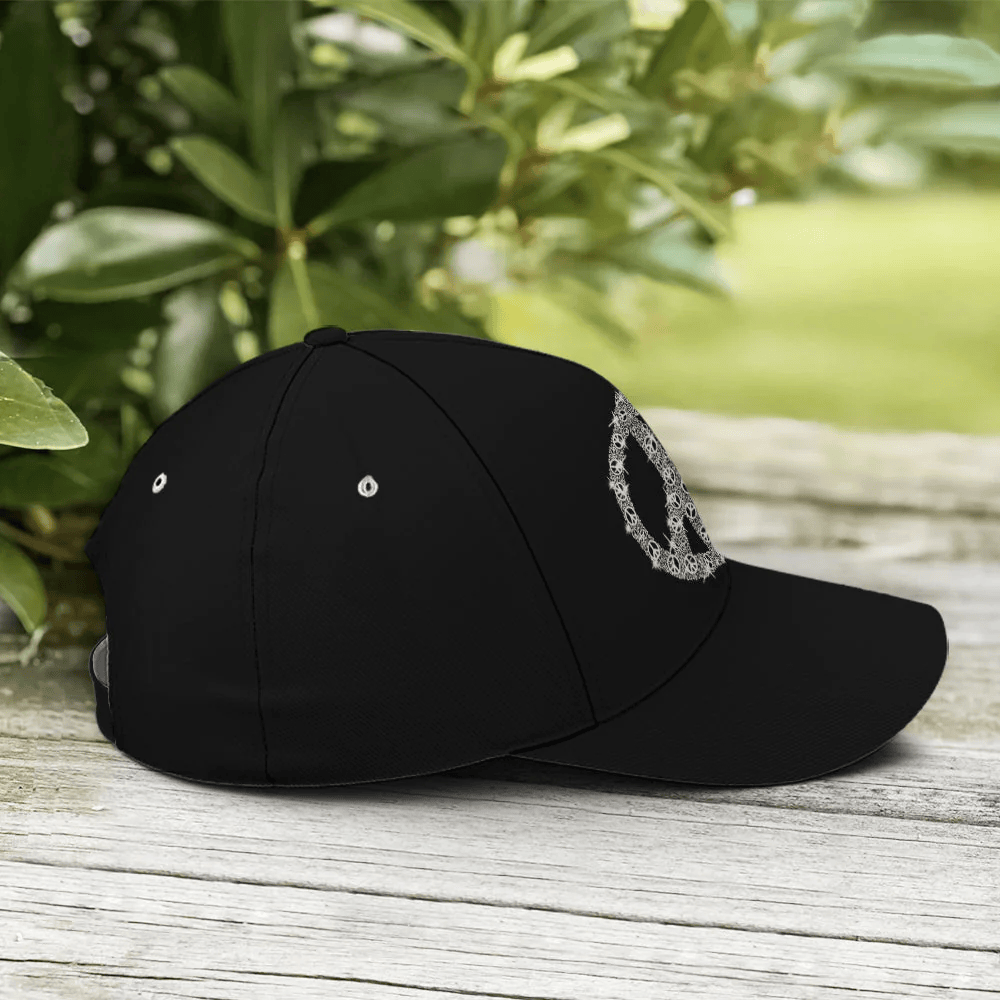 Adeenyc Santa Hippie Classic Black Baseball Cap All Over Print Trucker Hats Custom Hats Gifts For Men & Women