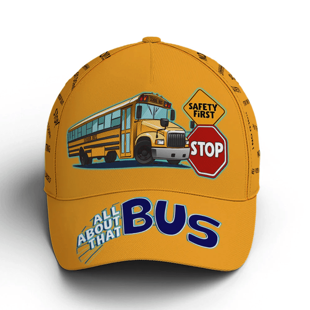 Adeenyc School Bus Classic Cap Driver All About That Bus Baseball Cap Trucker Hats Custom Hats Gifts For Men & Women