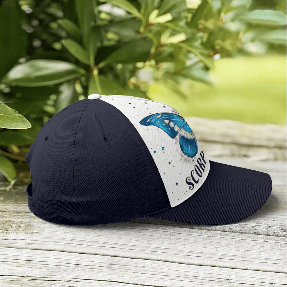 Adeenyc Scorpio Girl I Am The Storm Butterfly Baseball Cap Trucker Hats Custom Hats Gifts For Men & Women