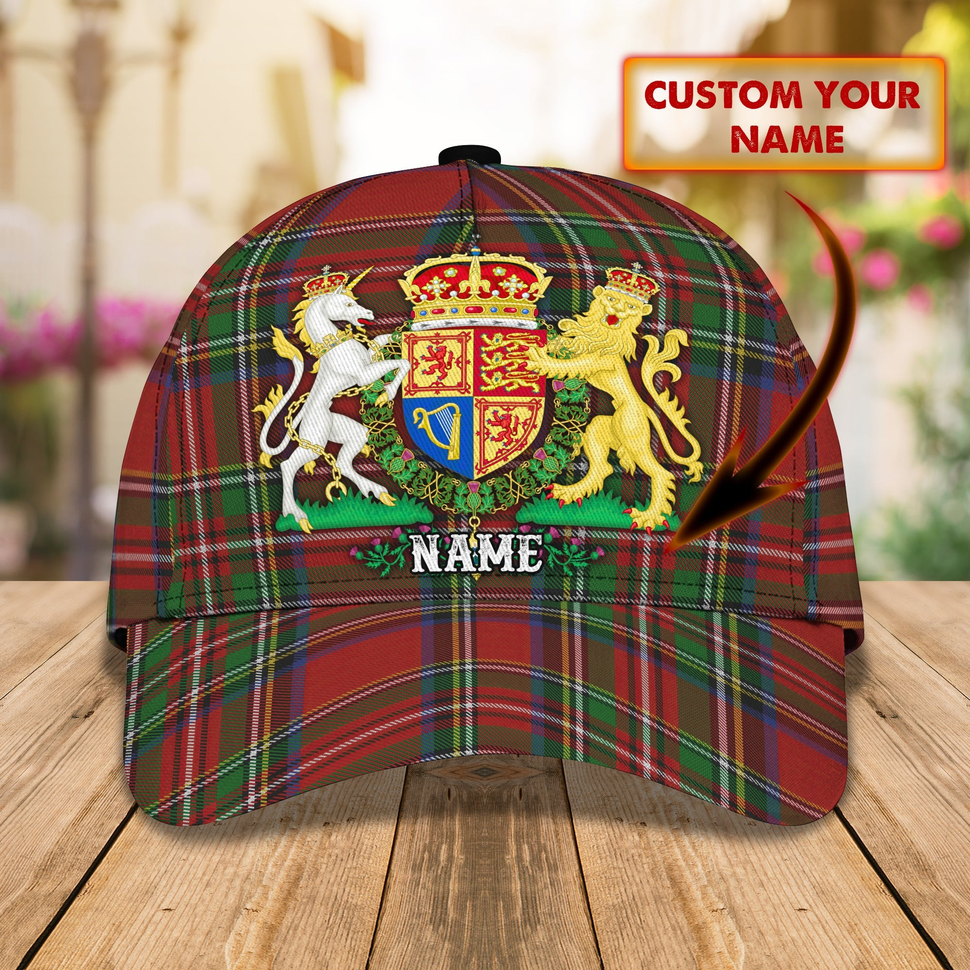 Adeenyc Scotland Pride Custom Classic Cap Baseball Cap Hat Baseball Cap Hat- Personalized Name Cap Hats Gifts for men & women Adeenyc.com