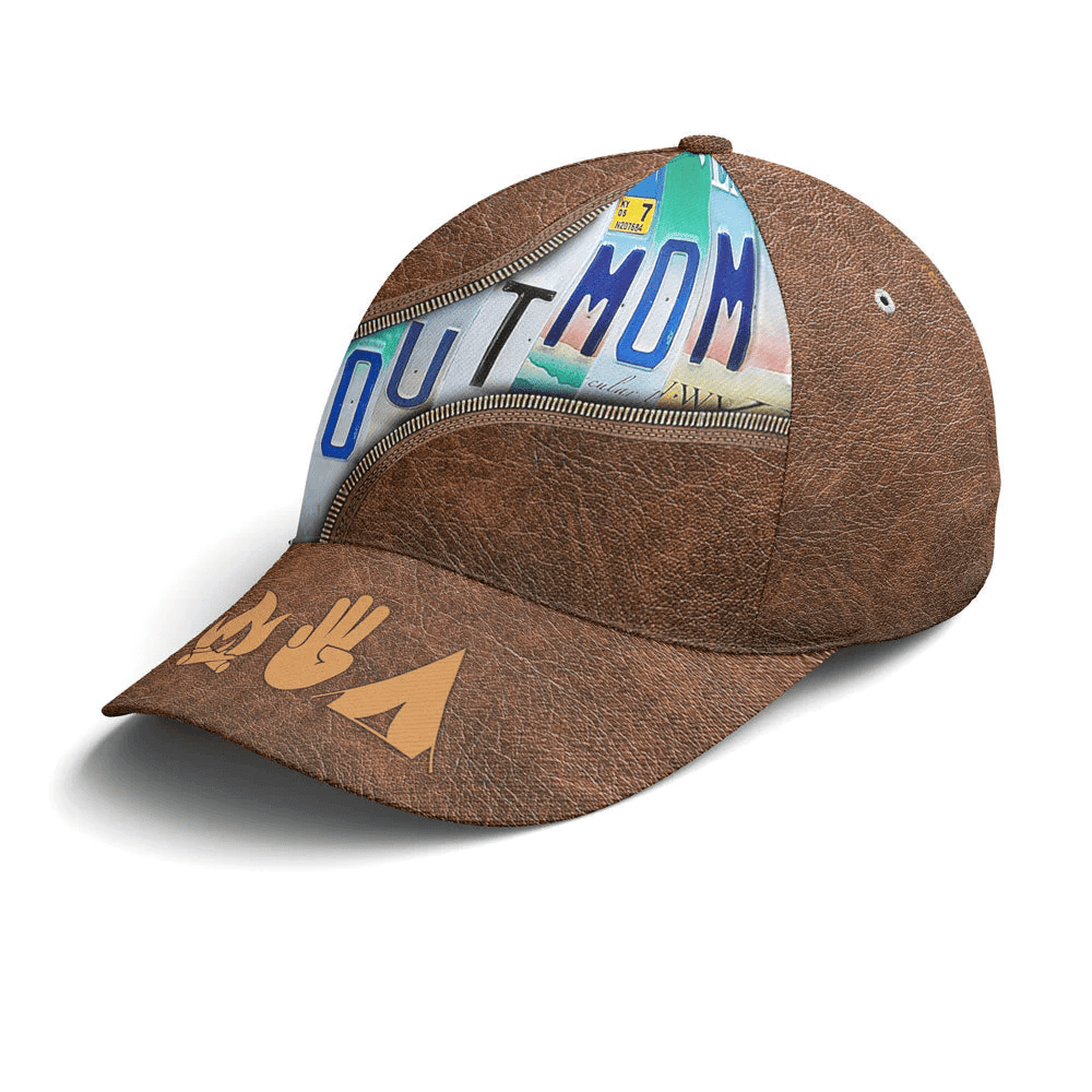 Adeenyc Scout Mom Leather Style Baseball Cap All Over Print Trucker Hats Custom Hats Gifts For Men & Women