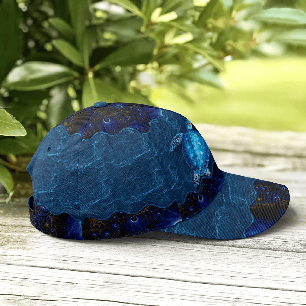 Adeenyc Sea Turtle In The Ocean Print Baseball Cap Trucker Hats Custom Hats Gifts For Men & Women