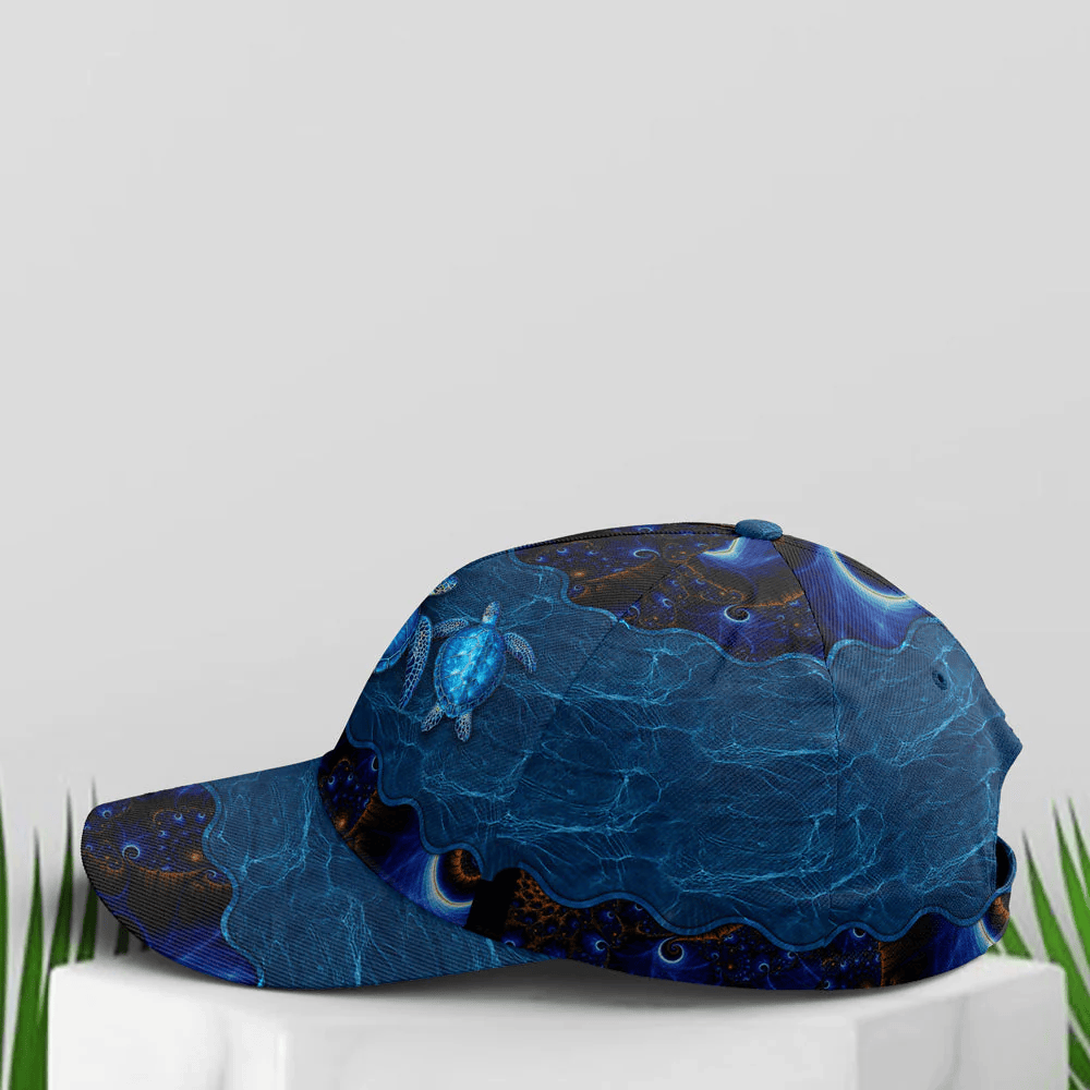 Adeenyc Sea Turtle In The Ocean Print Baseball Cap Trucker Hats Custom Hats Gifts For Men & Women