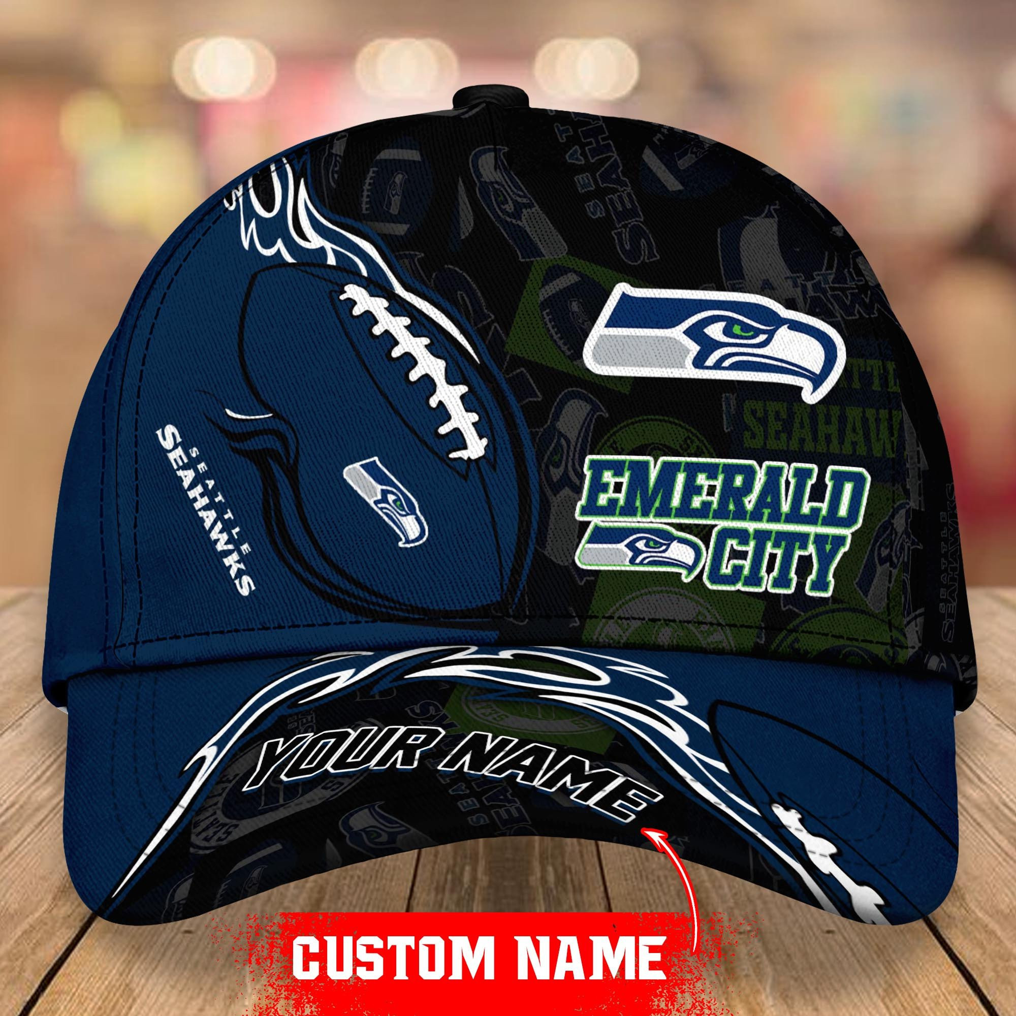 Adeenyc Seattle Seahawks Classic Personalized Hats Baseball Caps Classic Caps for men, women