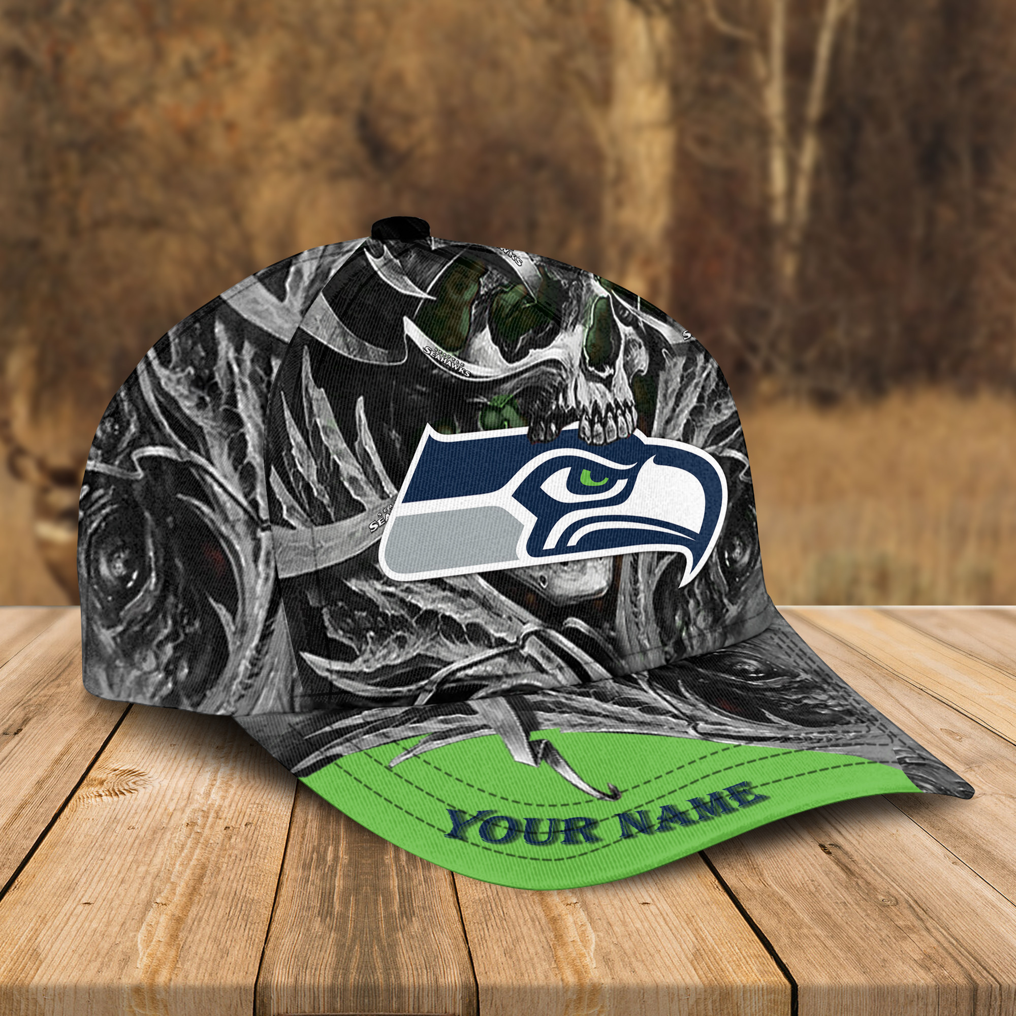 Adeenyc Seattle Seahawks NFL 3D Classic Cap Personalized Gift For Fans