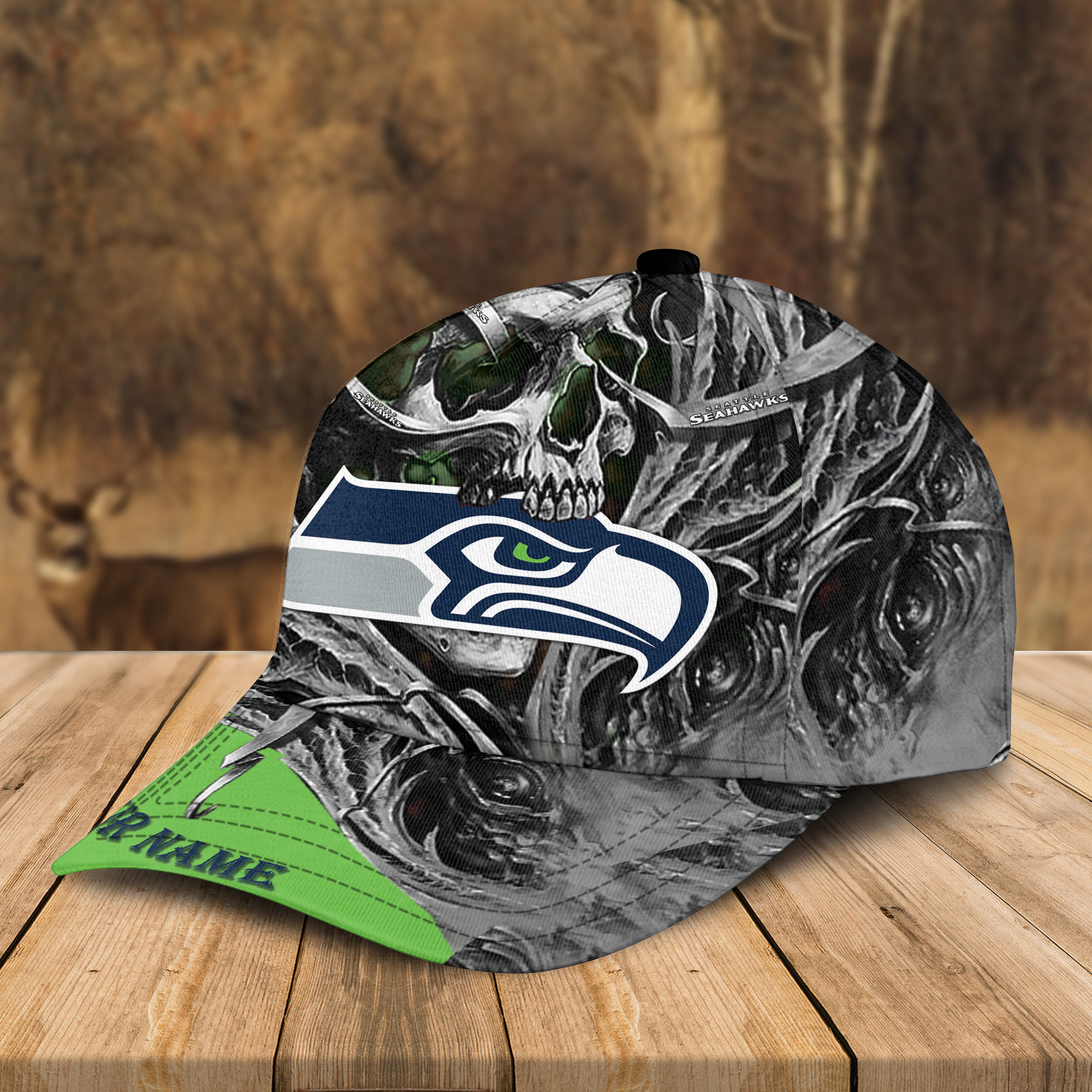 Adeenyc Seattle Seahawks NFL 3D Classic Cap Personalized Gift For Fans