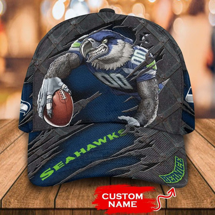 Adeenyc Seattle Seahawks NFL Personalized Hats Baseball Caps Classic Caps for men, women