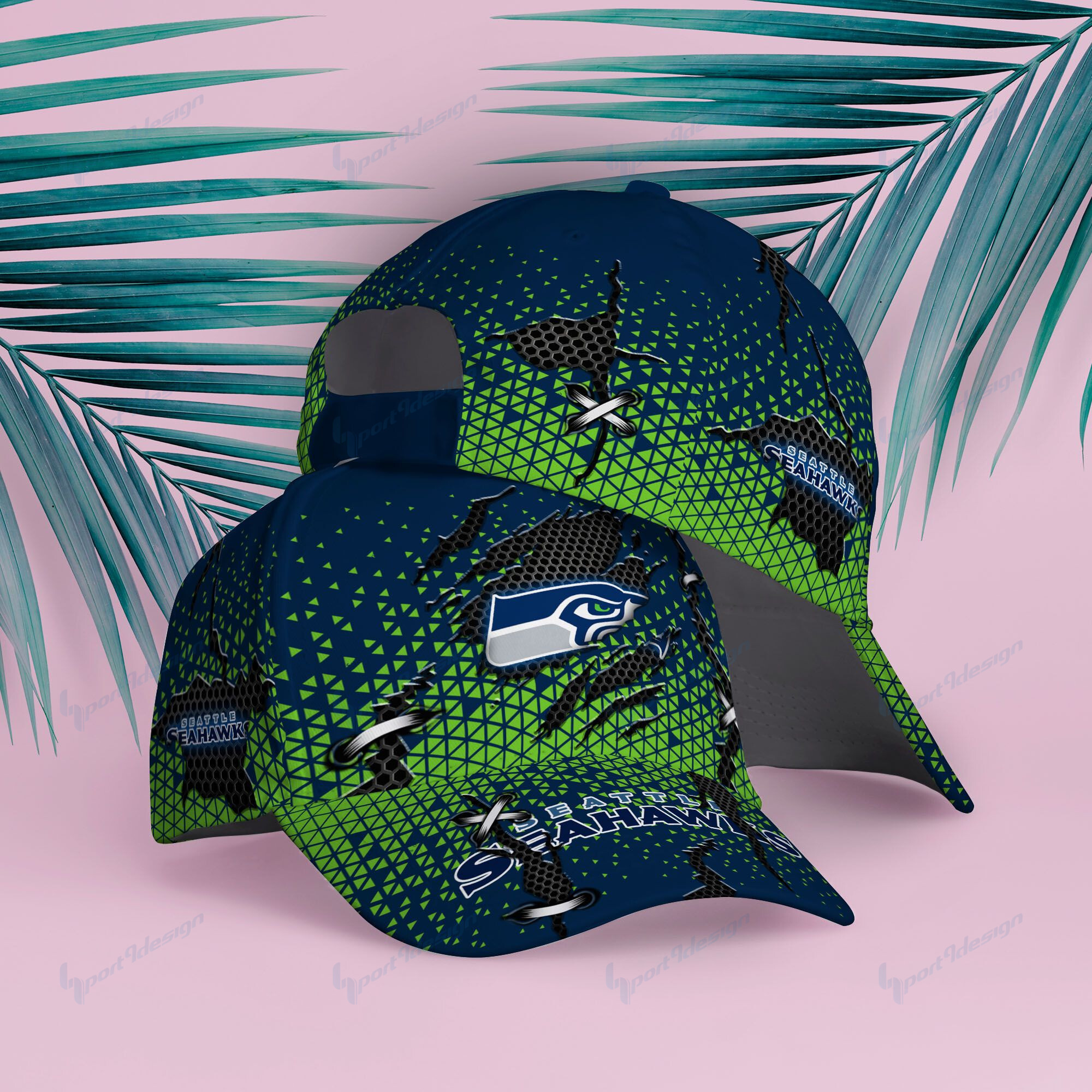 Adeenyc Seattle Seahawks NFL Personalized Hats Baseball Caps Classic Caps for men, women