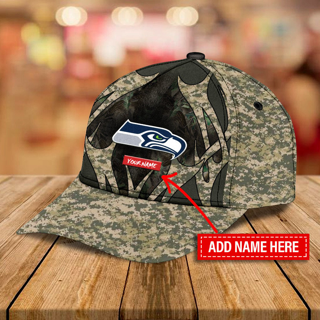 Adeenyc Seattle Seahawks NFL Personalized Hats Baseball Caps Classic Caps for men, women
