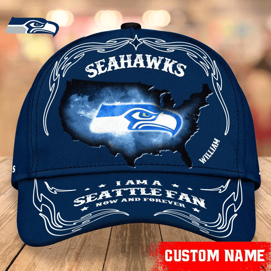 Adeenyc Seattle Seahawks NFL Personalized Hats Baseball Caps Classic Caps for men, women