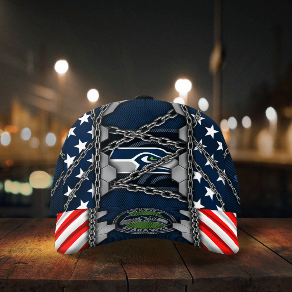 Adeenyc Seattle Seahawks NFL Personalized Hats Baseball Caps Classic Caps for men, women