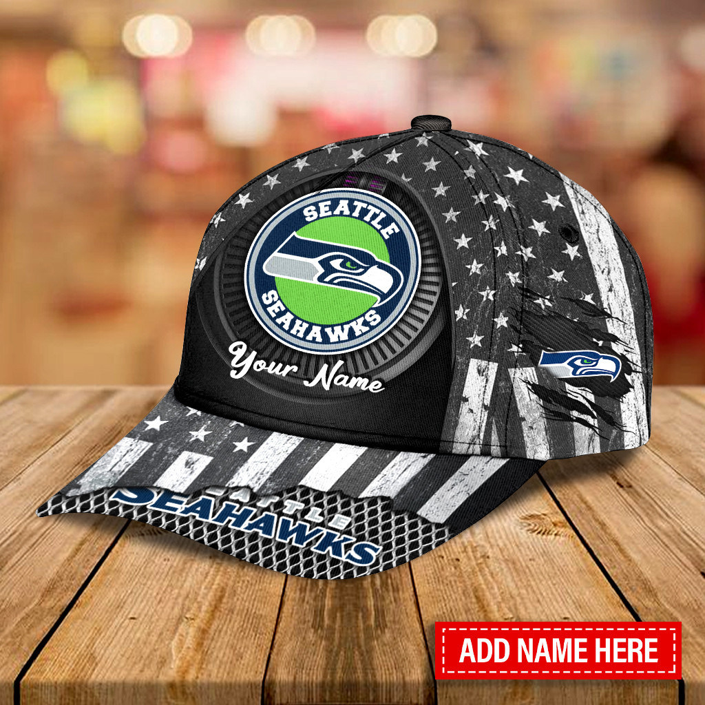 Adeenyc Seattle Seahawks NFL Personalized Hats Baseball Caps Classic Caps for men, women