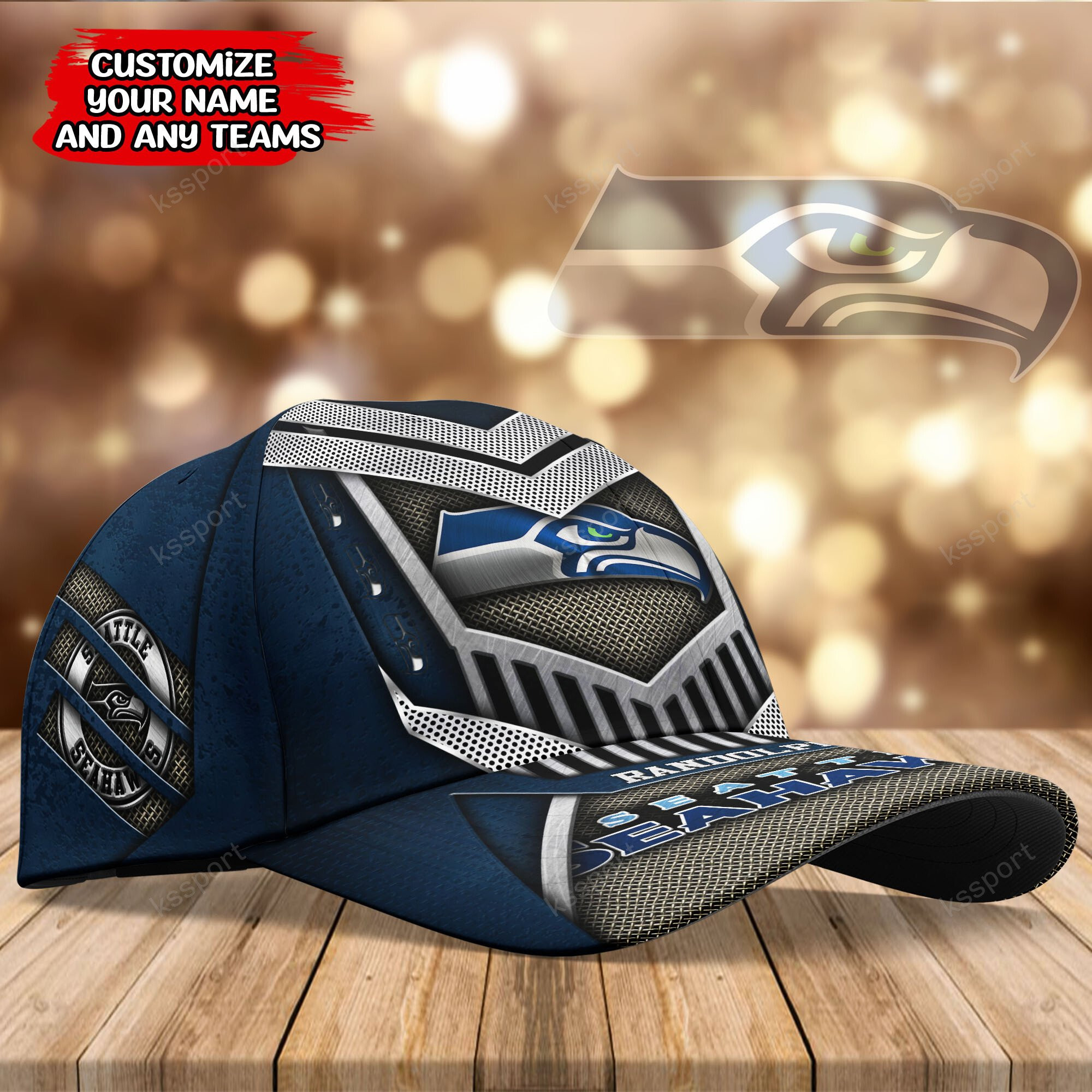 Adeenyc Seattle Seahawks NFL Personalized Hats Baseball Caps Classic Caps for men, women