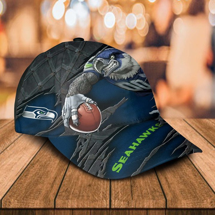 Adeenyc Seattle Seahawks NFL Personalized Hats Baseball Caps Classic Caps for men, women