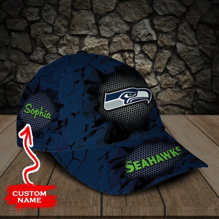 Adeenyc Seattle Seahawks NFL Personalized Hats Baseball Caps Classic Caps for men, women