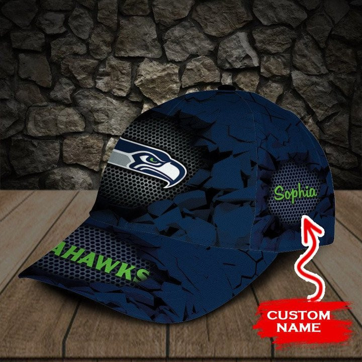 Adeenyc Seattle Seahawks NFL Personalized Hats Baseball Caps Classic Caps for men, women