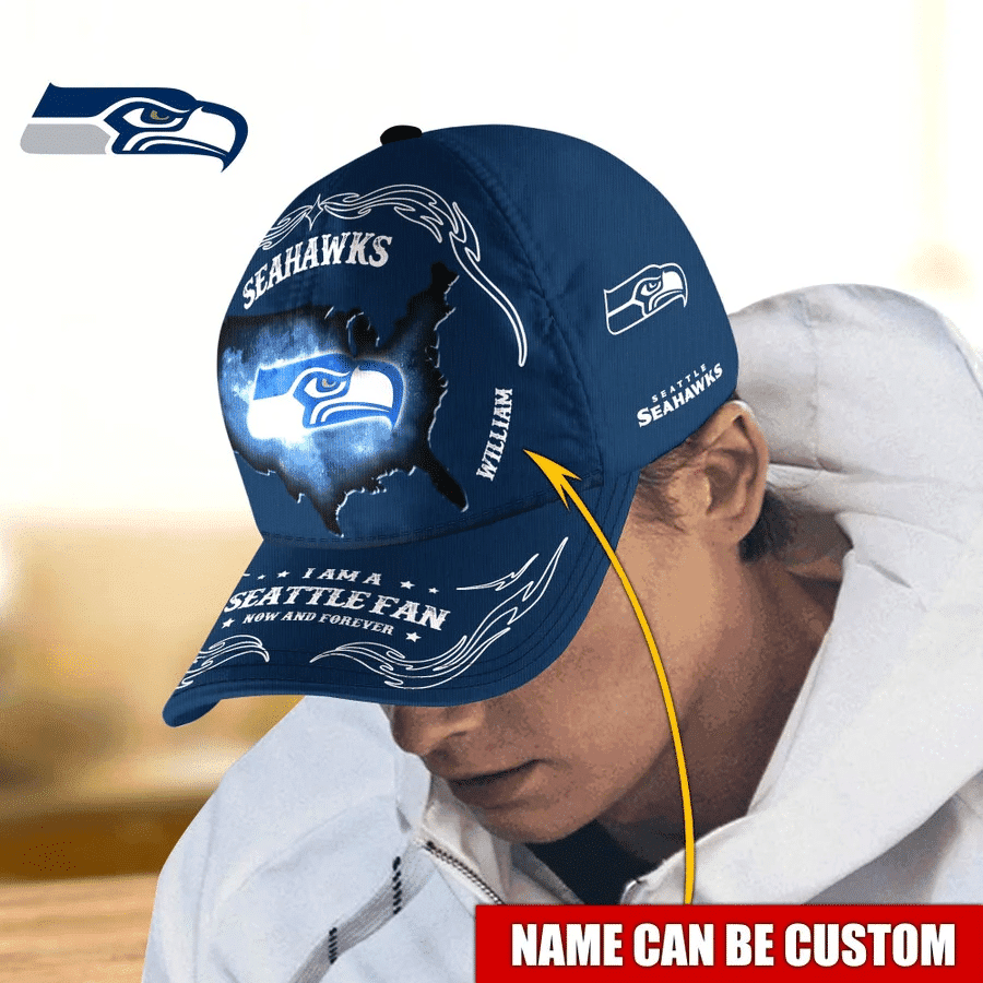 Adeenyc Seattle Seahawks NFL Personalized Hats Baseball Caps Classic Caps for men, women
