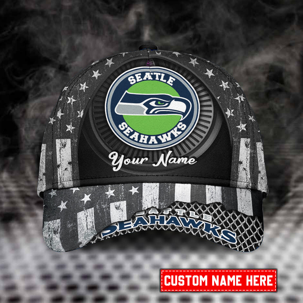 Adeenyc Seattle Seahawks NFL Personalized Hats Baseball Caps Classic Caps for men, women