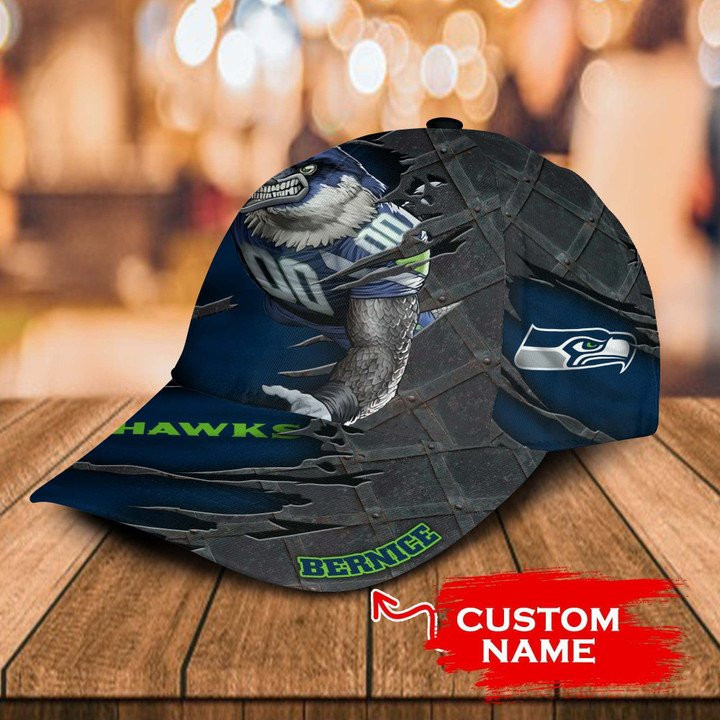 Adeenyc Seattle Seahawks NFL Personalized Hats Baseball Caps Classic Caps for men, women