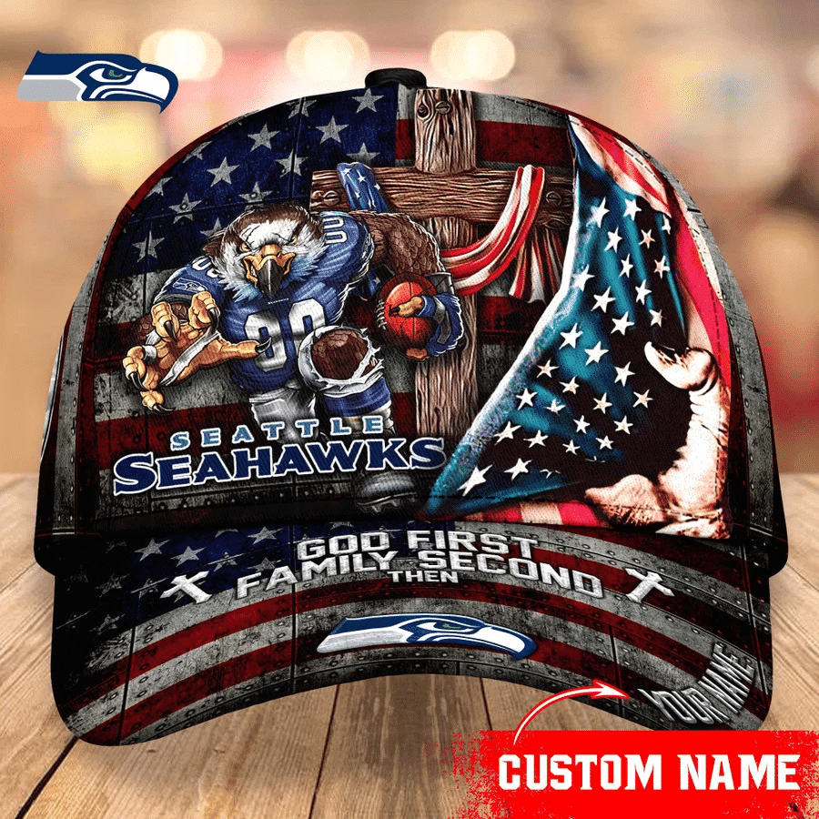 Adeenyc Seattle Seahawks NFL Personalized Hats Baseball Caps Classic Caps for men, women