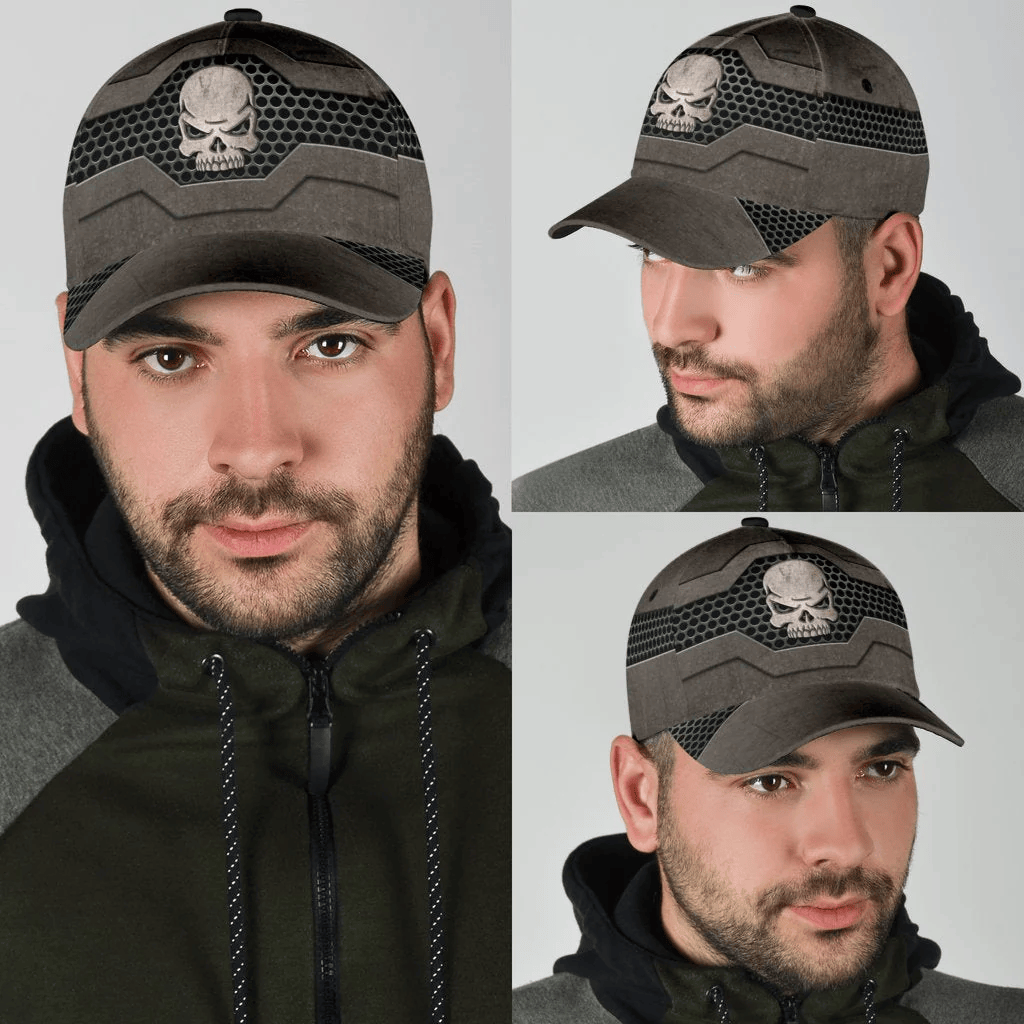 Adeenyc Shop 3D Full Printed Classic Cap Hat With Skull, Baseball Cap Hat For Skull Lover Trucker Hats Custom Hats Gifts For Men & Women