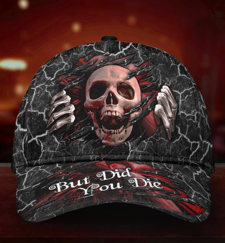 Adeenyc Skull Crack But Did You Die Classic Cap Trucker Hats Custom Hats Gifts For Men & Women