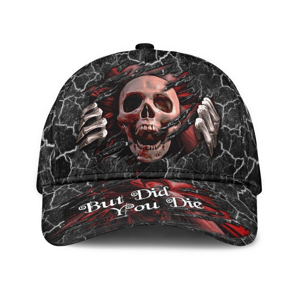 Adeenyc Skull Crack But Did You Die Classic Cap Trucker Hats Custom Hats Gifts For Men & Women