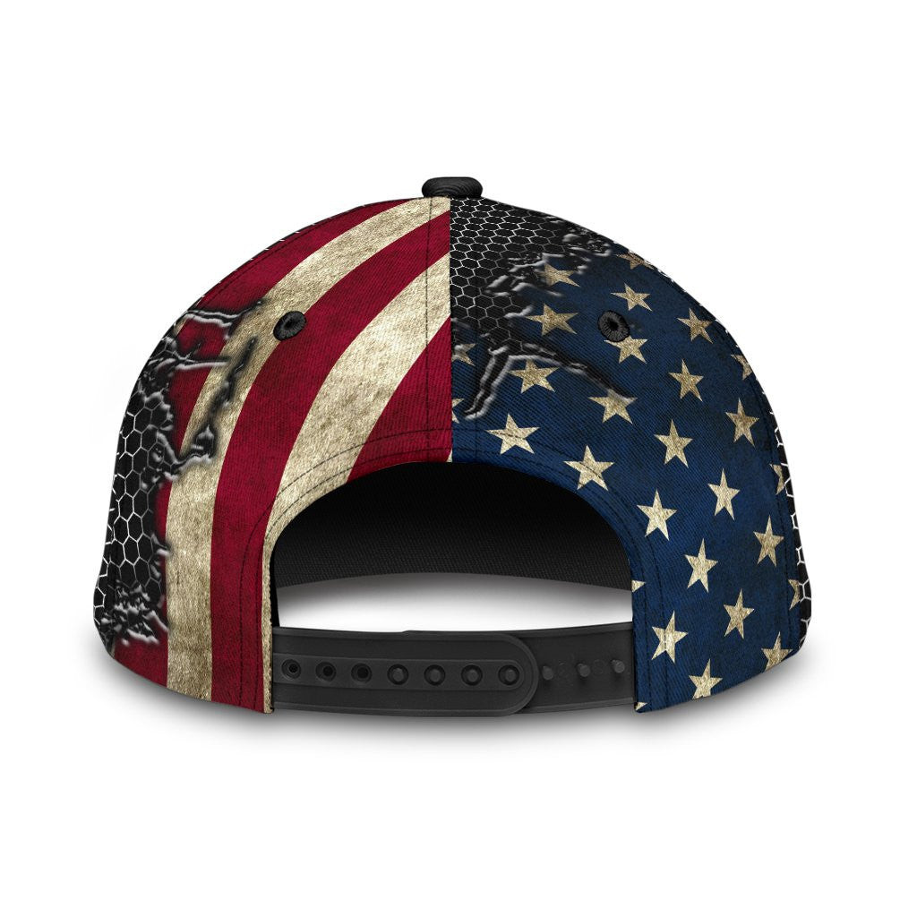 Adeenyc Skull Gifts Crack Skull US Classic Cap Trucker Hats Custom Hats Gifts For Men & Women