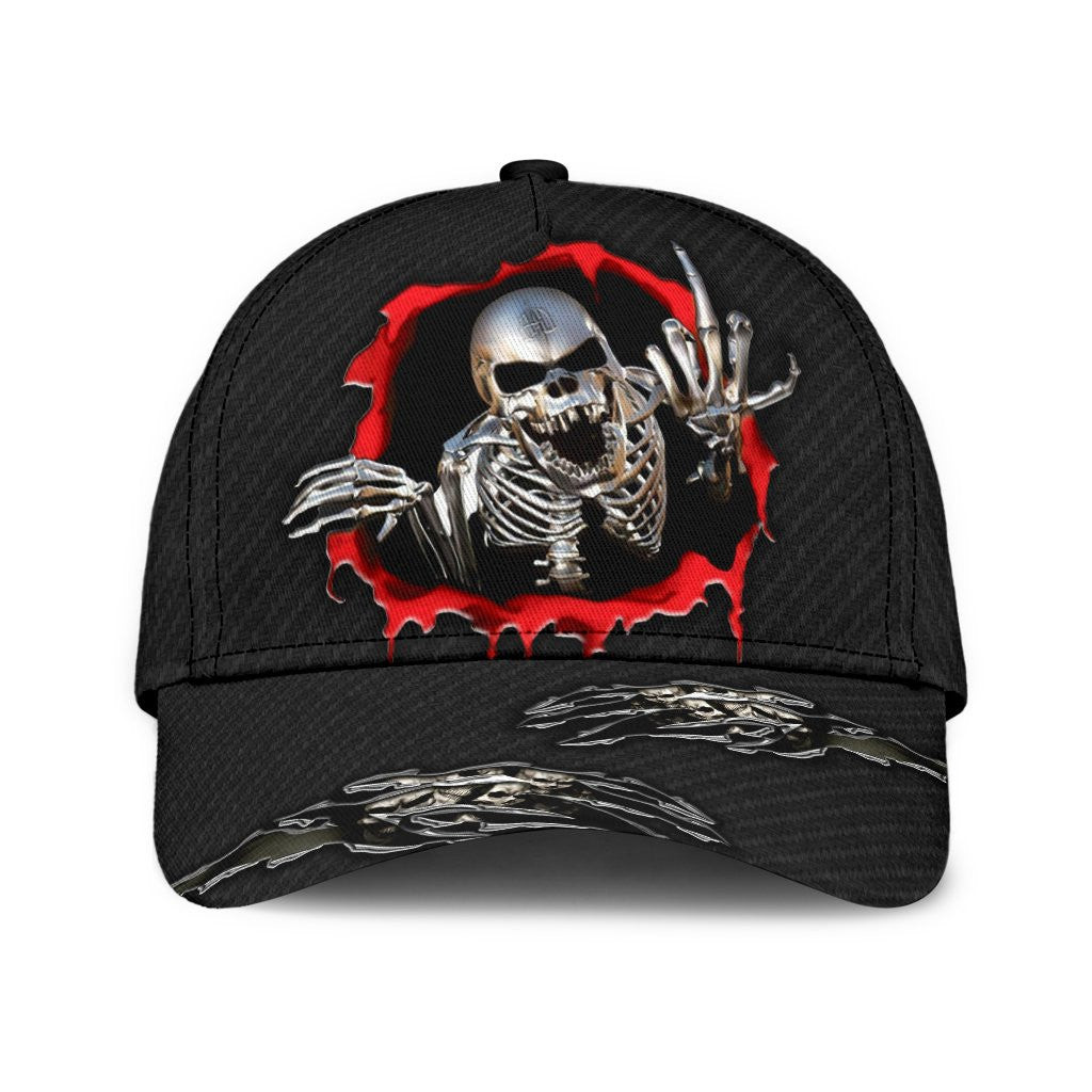 Adeenyc Skull Gifts Horror Torn Skull Classic Cap Trucker Hats Custom Hats Gifts For Men & Women