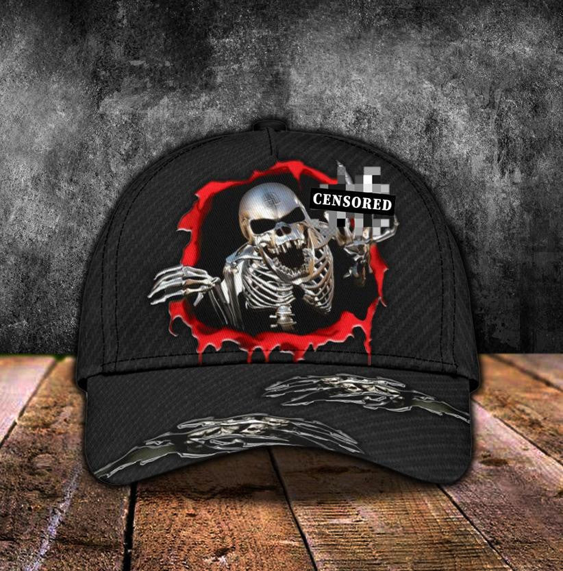 Adeenyc Skull Gifts Horror Torn Skull Classic Cap Trucker Hats Custom Hats Gifts For Men & Women