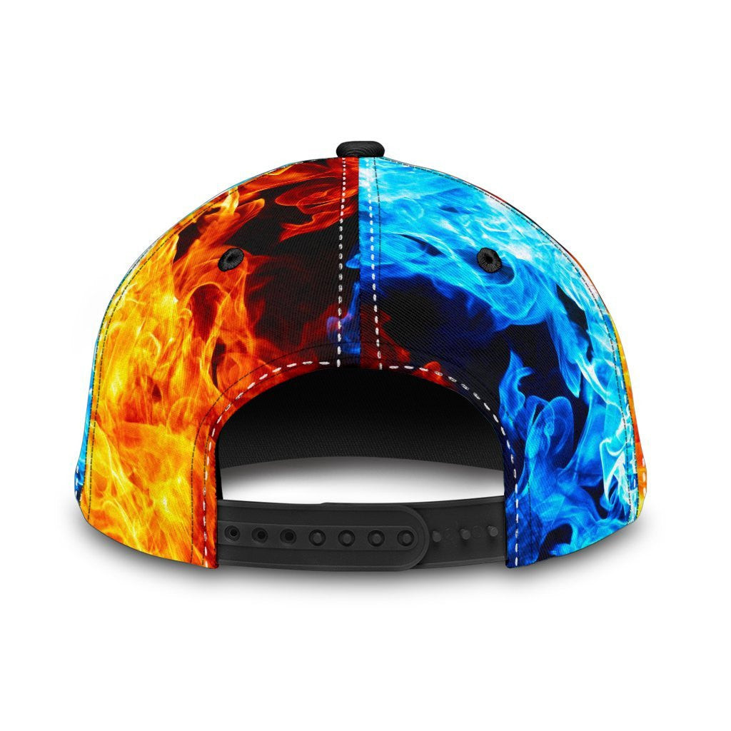 Adeenyc Skull Gifts Red & Blue Skull Classic Cap Personalized Name Trucker Hats Custom Hats Gifts For Men & Women