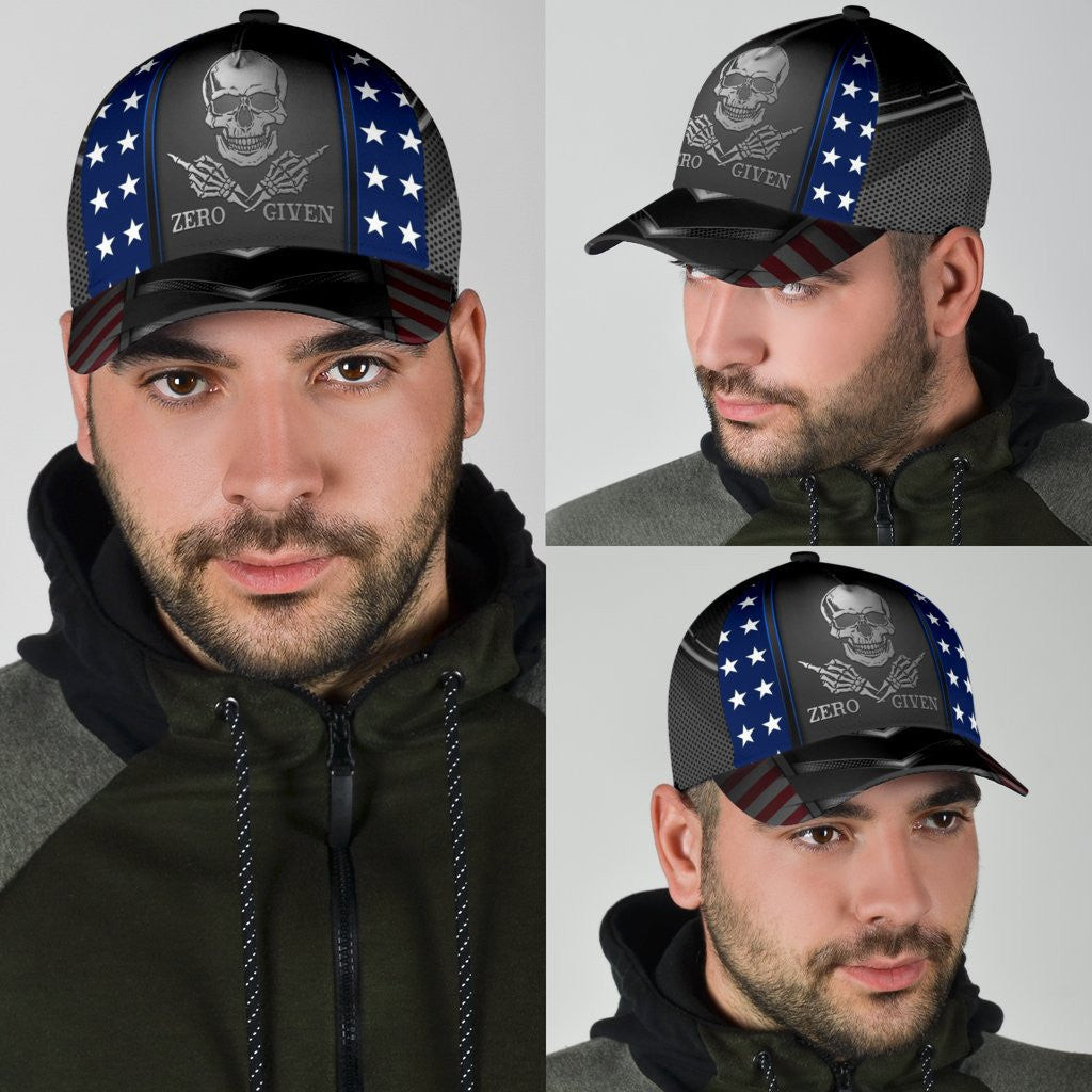 Adeenyc Skull Gifts Skull American Flag Classic Cap Trucker Hats Custom Hats Gifts For Men & Women