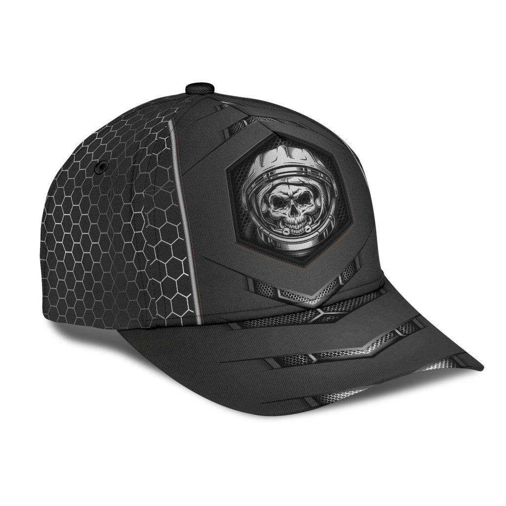 Adeenyc Skull Gifts Skull Astronaut Personalized Name Classic Cap Trucker Hats Custom Hats Gifts For Men & Women