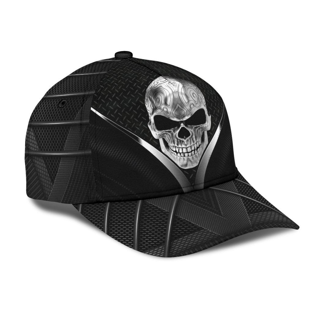 Adeenyc Skull Gifts Skull Carbon Black Classic Cap Trucker Hats Custom Hats Gifts For Men & Women