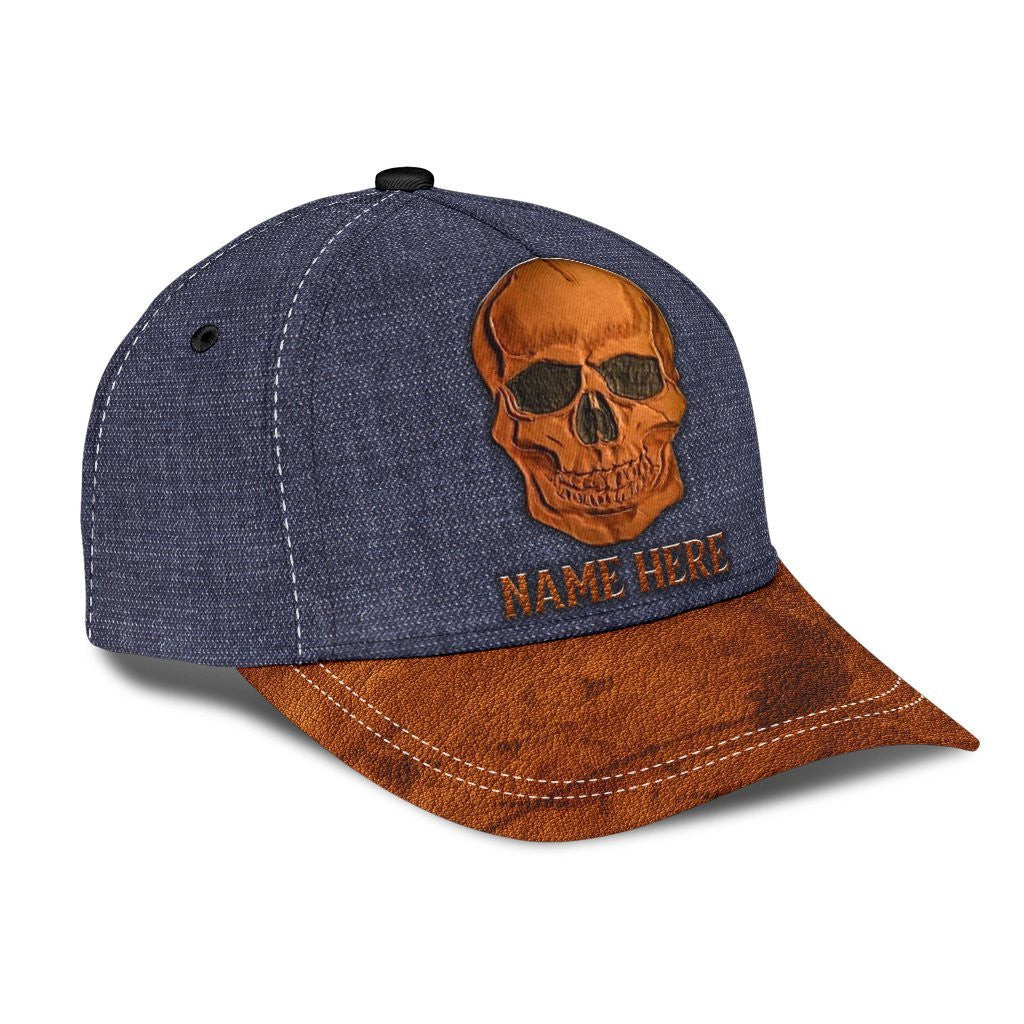 Adeenyc Skull Gifts Skull Jean Pattern Classic Cap Trucker Hats Custom Hats Gifts For Men & Women