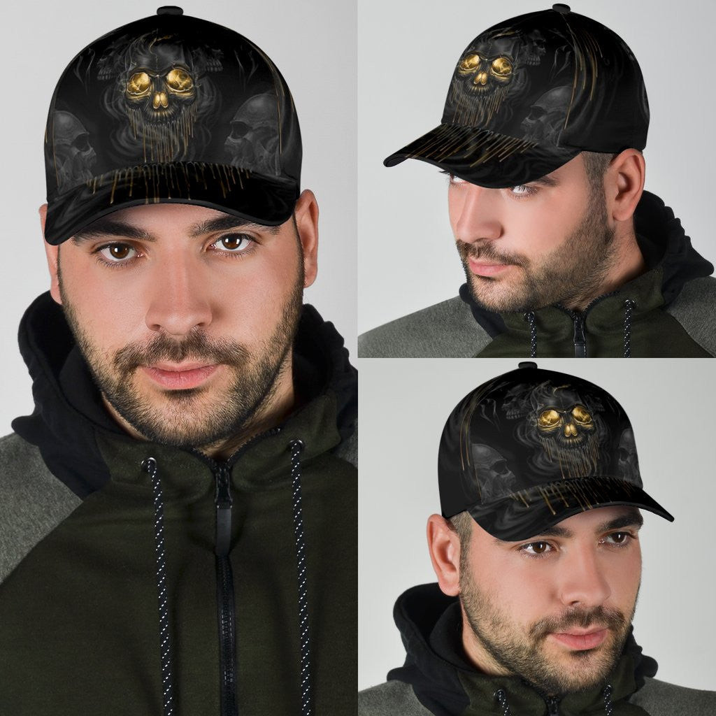 Adeenyc Skull Gifts Skull Melting Classic Cap Trucker Hats Custom Hats Gifts For Men & Women
