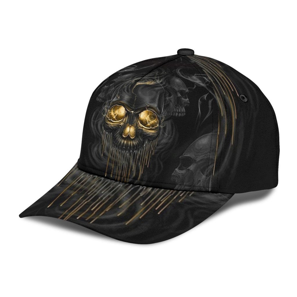 Adeenyc Skull Gifts Skull Melting Classic Cap Trucker Hats Custom Hats Gifts For Men & Women